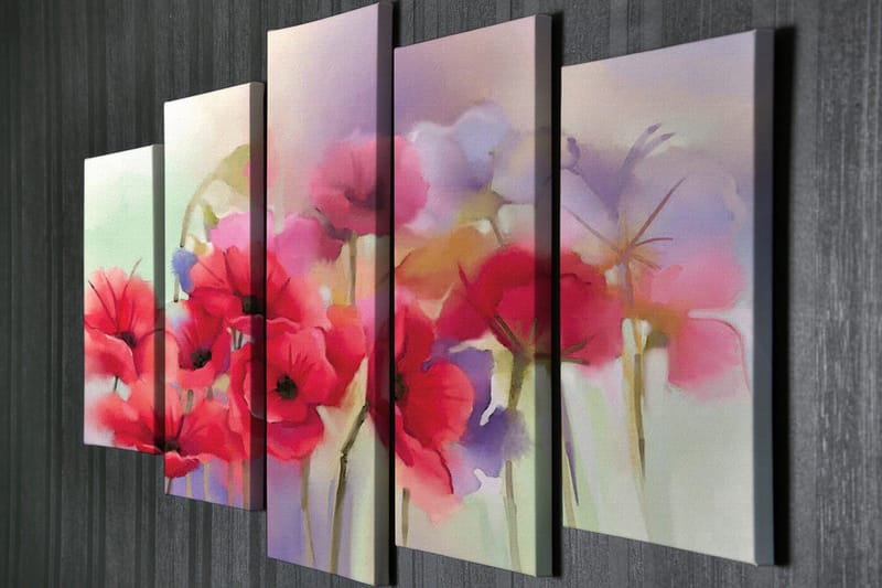 Väggdekor Canvas Målning 5 Delar - Inredning - Tavlor & konst - Canvastavlor