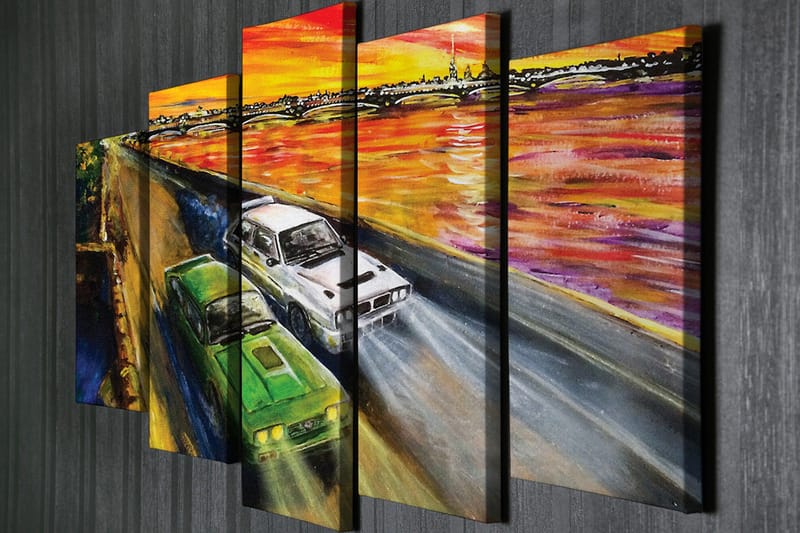 Väggdekor Canvas Målning 5 Delar - Inredning - Tavlor & konst - Canvastavlor