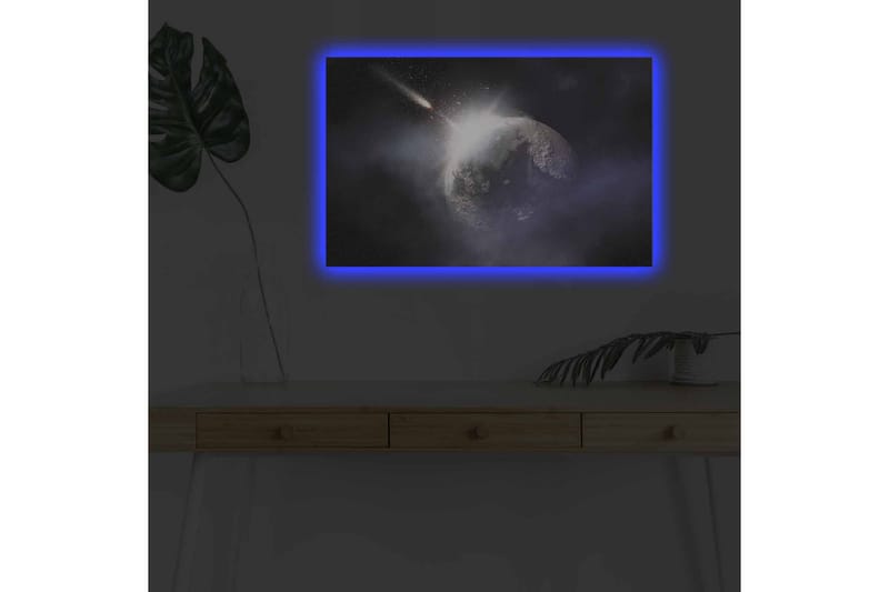 Väggdekor LED-belysning Canvas Målning - Inredning - Tavlor & konst - Canvastavlor