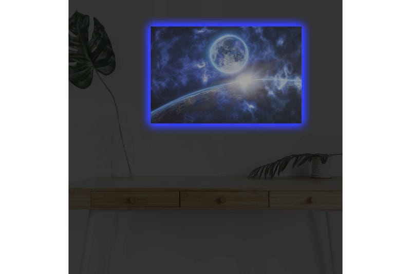 Väggdekor LED-belysning Canvas Målning - Inredning - Tavlor & konst - Canvastavlor
