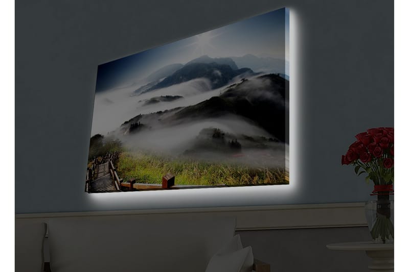 Väggdekor LED-belysning Canvas Målning - Inredning - Tavlor & konst - Canvastavlor