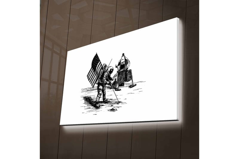 Väggdekor LED-belysning Canvas Målning - Inredning - Tavlor & konst - Canvastavlor