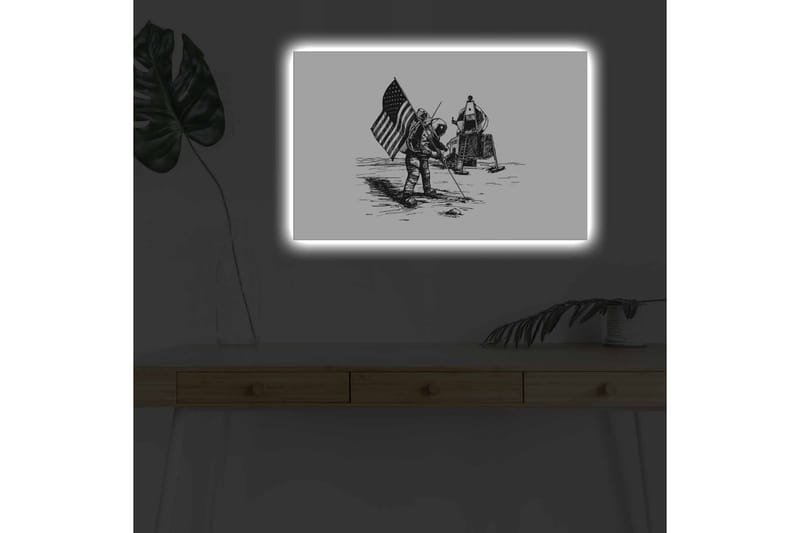Väggdekor LED-belysning Canvas Målning - Inredning - Tavlor & konst - Canvastavlor