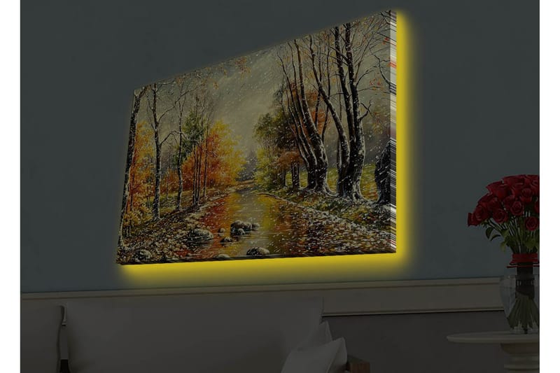 Väggdekor LED-belysning Canvas Målning - Inredning - Tavlor & konst - Canvastavlor