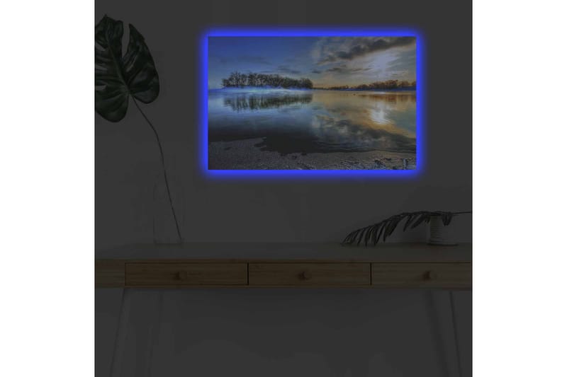 Väggdekor LED-belysning Canvas Målning - Inredning - Tavlor & konst - Canvastavlor