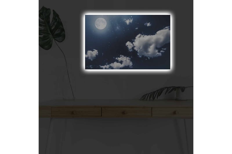 Väggdekor LED-belysning Canvas Målning - Inredning - Tavlor & konst - Canvastavlor
