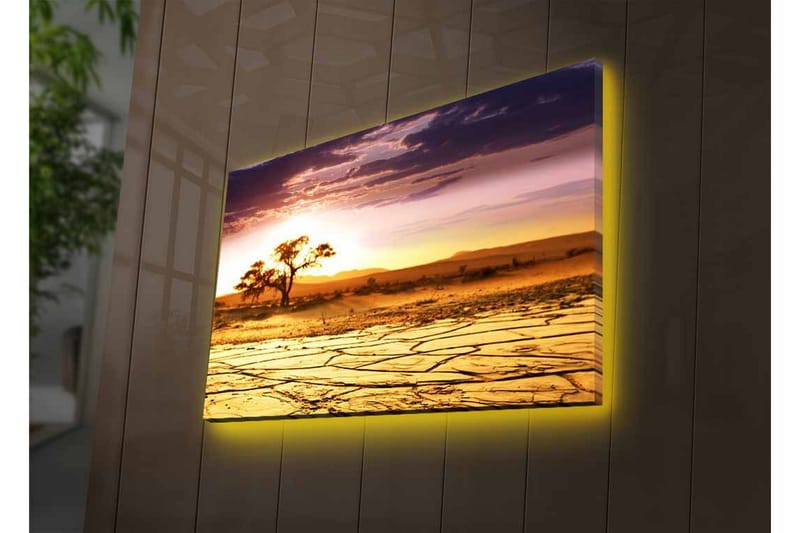 Väggdekor LED-belysning Canvas Målning - Inredning - Tavlor & konst - Canvastavlor
