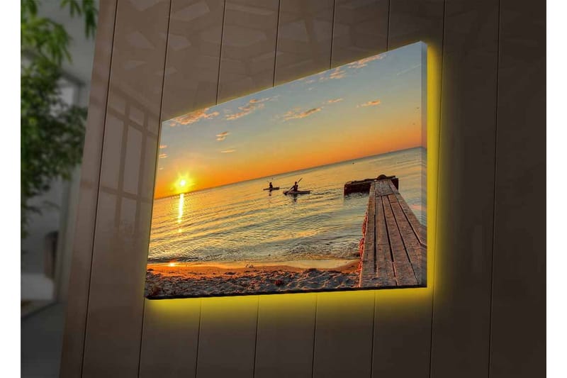 Väggdekor LED-belysning Canvas Målning - Inredning - Tavlor & konst - Canvastavlor