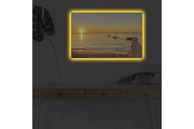Väggdekor LED-belysning Canvas Målning - Inredning - Tavlor & konst - Canvastavlor