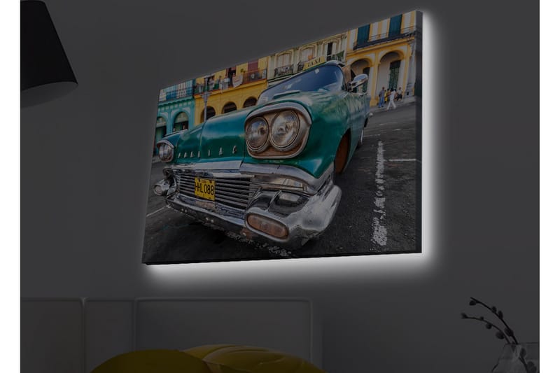 Väggdekor LED-belysning Canvas Målning - Inredning - Tavlor & konst - Canvastavlor