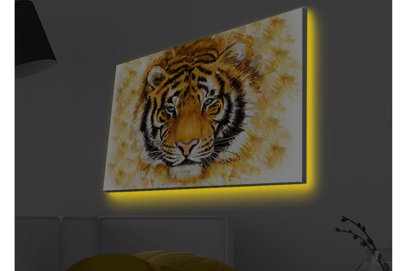 Väggdekor LED-belysning Canvas Målning - Inredning - Tavlor & konst - Canvastavlor