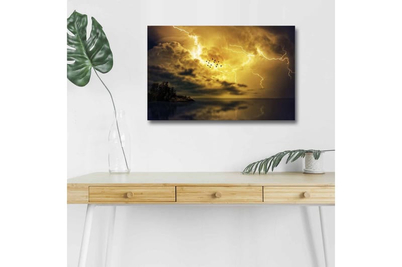 Väggdekor LED-belysning Canvas Målning - Inredning - Tavlor & konst - Canvastavlor