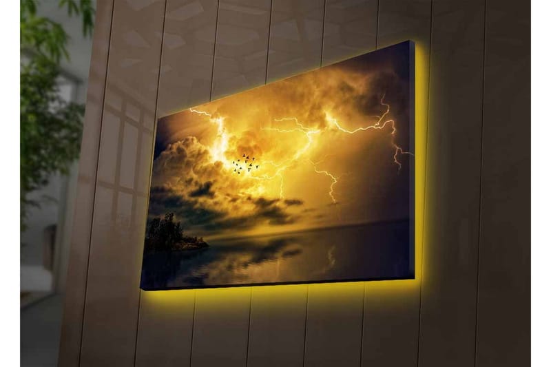 Väggdekor LED-belysning Canvas Målning - Inredning - Tavlor & konst - Canvastavlor