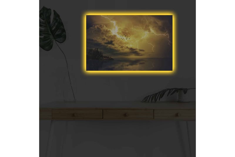 Väggdekor LED-belysning Canvas Målning - Inredning - Tavlor & konst - Canvastavlor