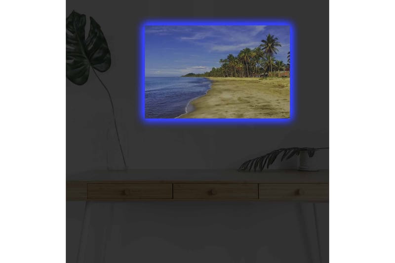 Väggdekor LED-belysning Canvas Målning - Inredning - Tavlor & konst - Canvastavlor