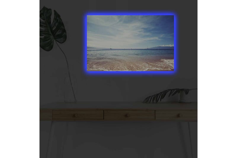 Väggdekor LED-belysning Canvas Målning - Inredning - Tavlor & konst - Canvastavlor