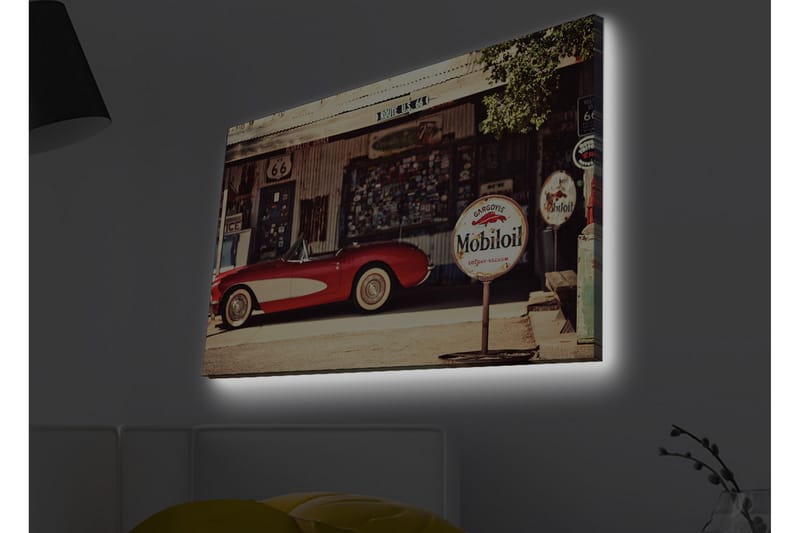 Väggdekor LED-belysning Canvas Målning - Inredning - Tavlor & konst - Canvastavlor