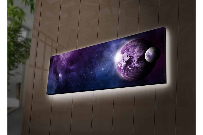 Väggdekor LED-belysning Canvas Målning - Inredning - Tavlor & konst - Canvastavlor