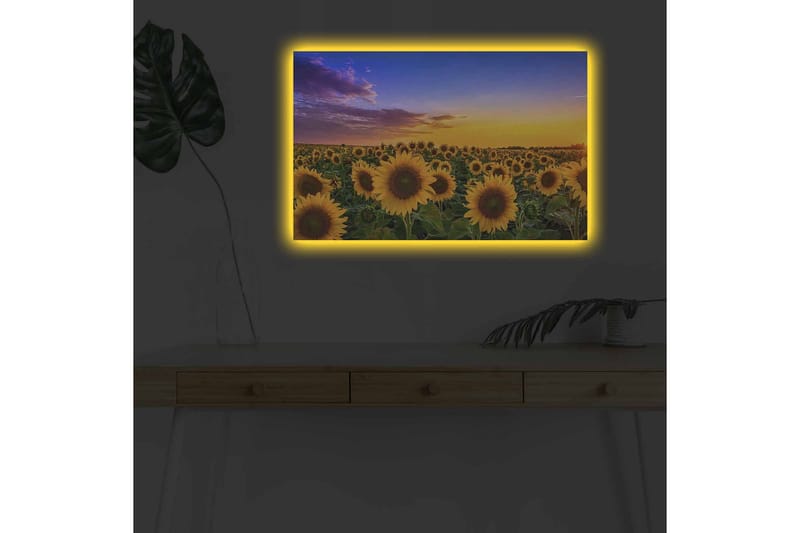 Väggdekor LED-belysning Canvas Målning - Inredning - Tavlor & konst - Canvastavlor