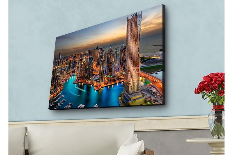 Väggdekor LED-belysning Canvas Målning - Inredning - Tavlor & konst - Canvastavlor