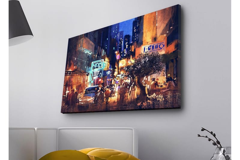 Väggdekor LED-belysning Canvas Målning - Inredning - Tavlor & konst - Canvastavlor