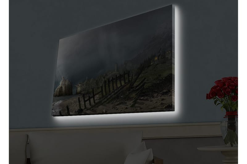 Väggdekor LED-belysning Canvas Målning - Inredning - Tavlor & konst - Canvastavlor