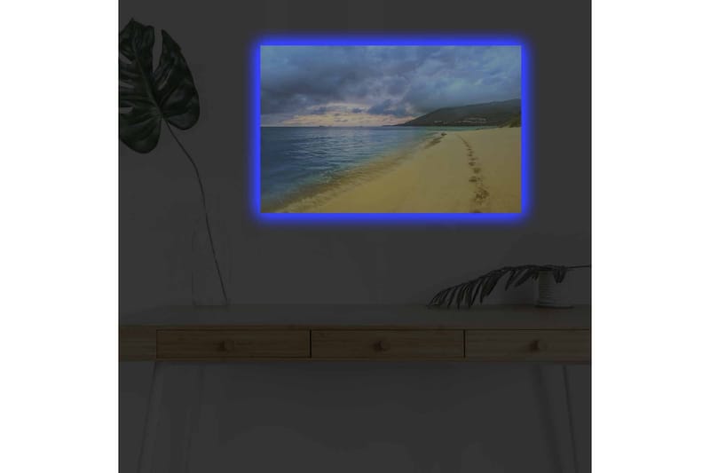 Väggdekor LED-belysning Canvas Målning - Inredning - Tavlor & konst - Canvastavlor