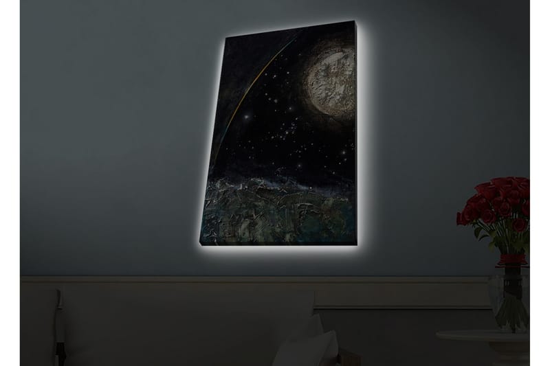 Väggdekor LED-belysning Canvas Målning - Inredning - Tavlor & konst - Canvastavlor
