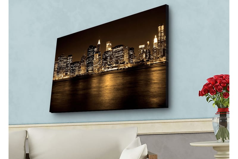 Väggdekor LED-belysning Canvas Målning - Inredning - Tavlor & konst - Canvastavlor