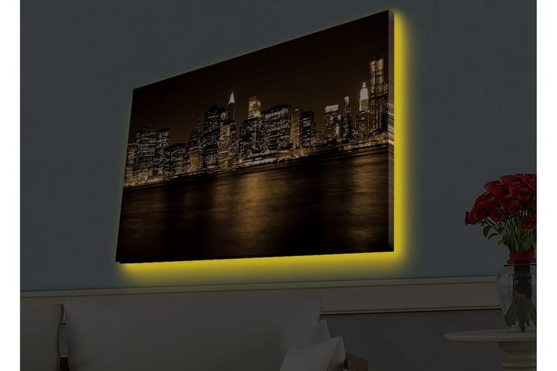 Väggdekor LED-belysning Canvas Målning - Inredning - Tavlor & konst - Canvastavlor