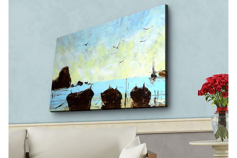 Väggdekor LED-belysning Canvas Målning - Inredning - Tavlor & konst - Canvastavlor