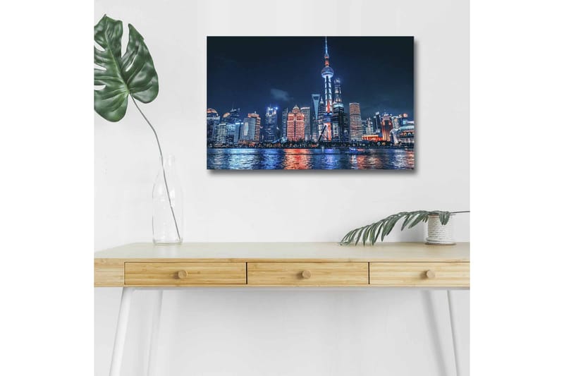 Väggdekor LED-belysning Canvas Målning - Inredning - Tavlor & konst - Canvastavlor