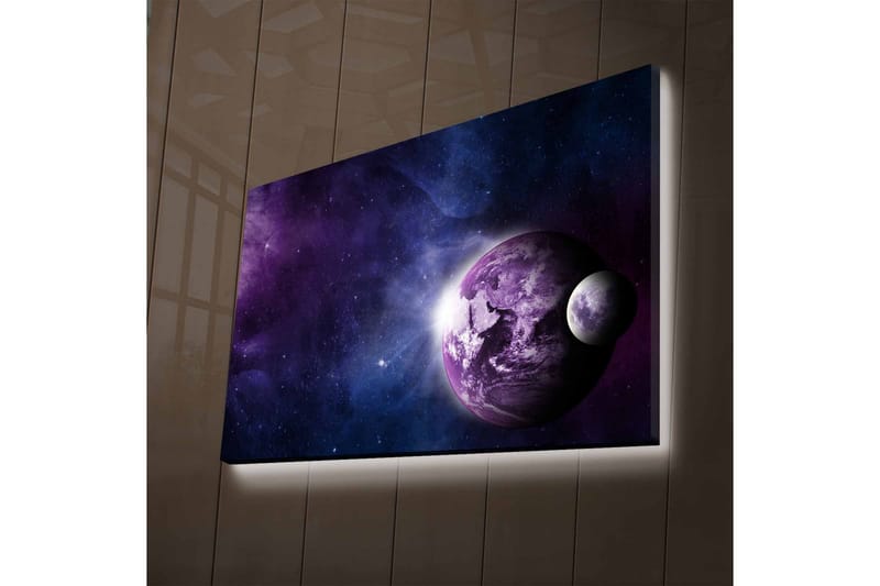 Väggdekor LED-belysning Canvas Målning - Inredning - Tavlor & konst - Canvastavlor