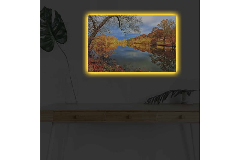 Väggdekor LED-belysning Canvas Målning - Inredning - Tavlor & konst - Canvastavlor