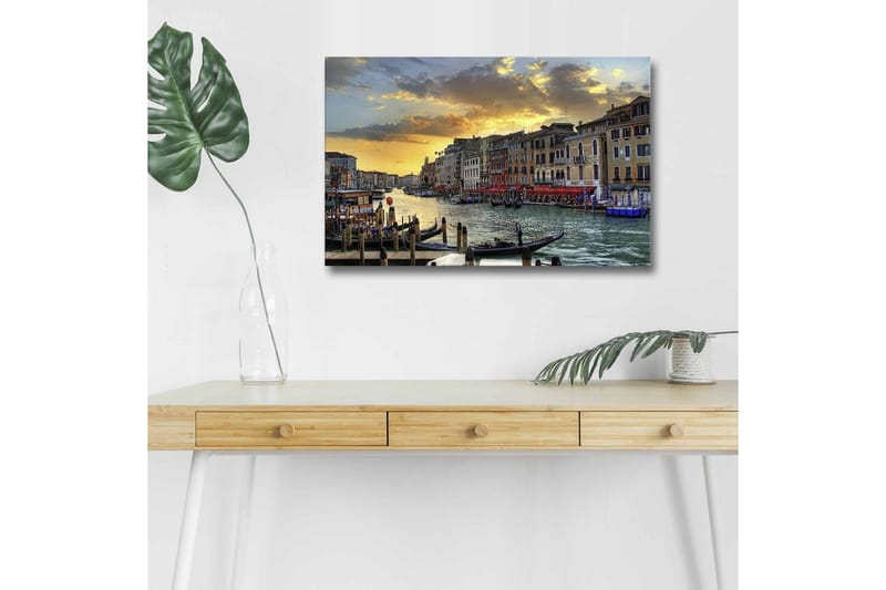 Väggdekor LED-belysning Canvas Målning - Inredning - Tavlor & konst - Canvastavlor