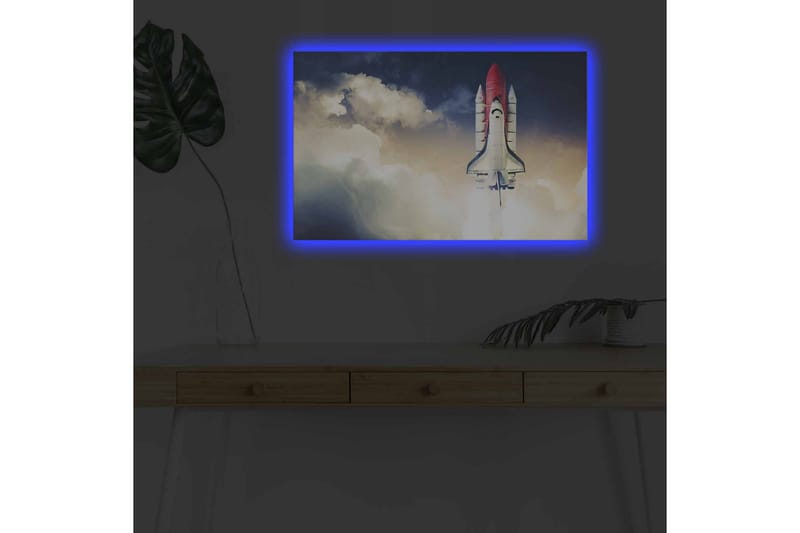Väggdekor LED-belysning Canvas Målning - Inredning - Tavlor & konst - Canvastavlor