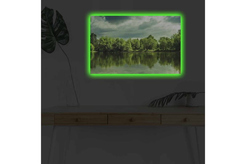 Väggdekor LED-belysning Canvas Målning - Inredning - Tavlor & konst - Canvastavlor