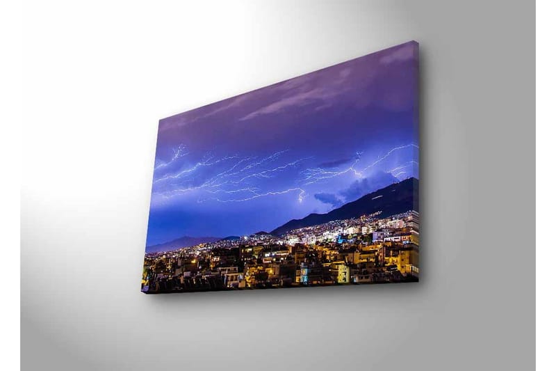 Väggdekor LED-belysning Canvas Målning - Inredning - Tavlor & konst - Canvastavlor