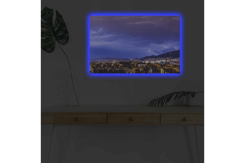 Väggdekor LED-belysning Canvas Målning - Inredning - Tavlor & konst - Canvastavlor