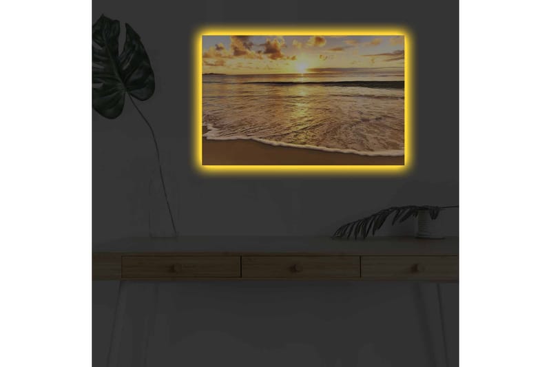 Väggdekor LED-belysning Canvas Målning - Inredning - Tavlor & konst - Canvastavlor