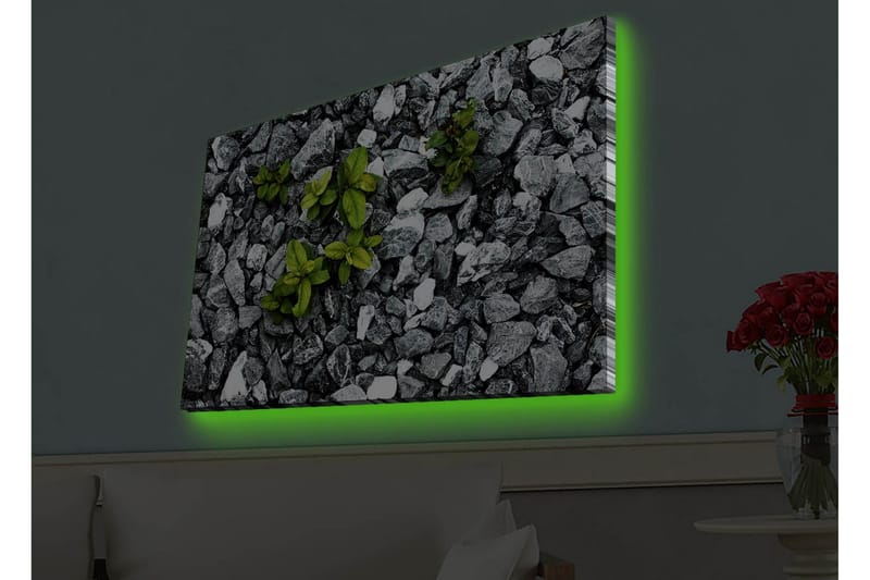 Väggdekor LED-belysning Canvas Målning - Inredning - Tavlor & konst - Canvastavlor