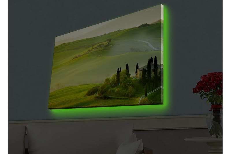 Väggdekor LED-belysning Canvas Målning - Inredning - Tavlor & konst - Canvastavlor