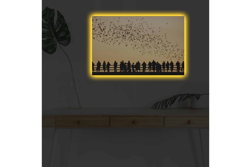 Väggdekor LED-belysning Canvas Målning - Inredning - Tavlor & konst - Canvastavlor