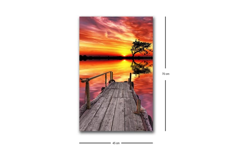 Väggdekor LED-belysning Canvas Målning - Inredning - Tavlor & konst - Canvastavlor