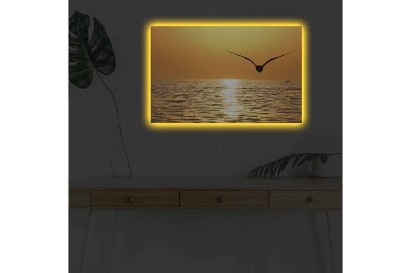 Väggdekor LED-belysning Canvas Målning - Inredning - Tavlor & konst - Canvastavlor