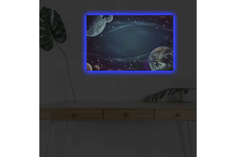 Väggdekor LED-belysning Canvas Målning - Inredning - Tavlor & konst - Canvastavlor