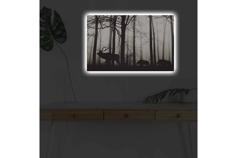 Väggdekor LED-belysning Canvas Målning - Inredning - Tavlor & konst - Canvastavlor