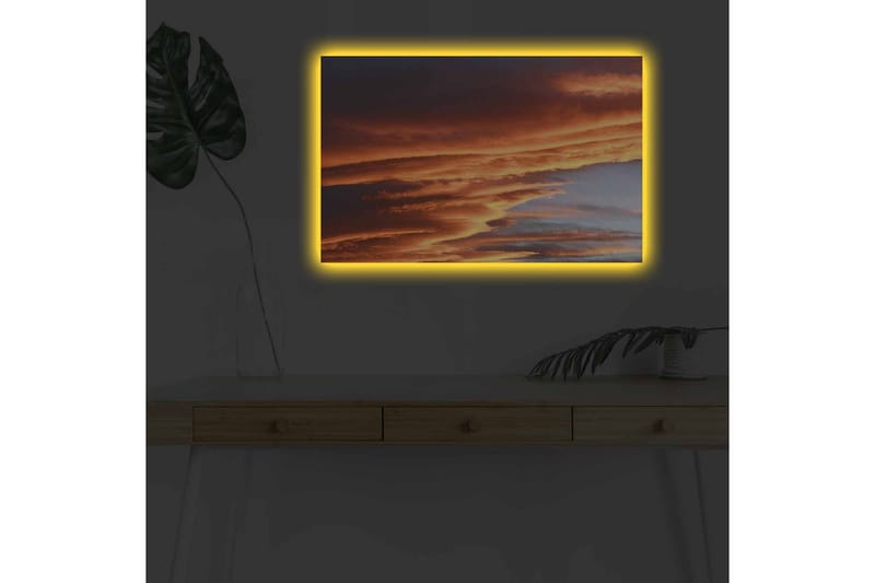 Väggdekor LED-belysning Canvas Målning - Inredning - Tavlor & konst - Canvastavlor