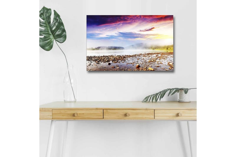 Väggdekor LED-belysning Canvas Målning - Inredning - Tavlor & konst - Canvastavlor
