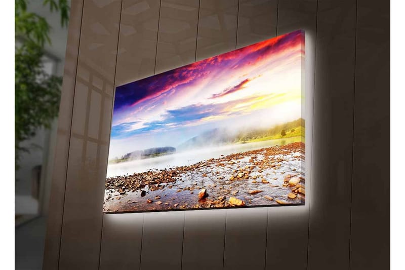Väggdekor LED-belysning Canvas Målning - Inredning - Tavlor & konst - Canvastavlor
